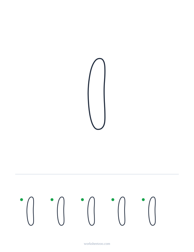 Printable lowercase bubble letter l, a big rounded outline letter to colour and trace
