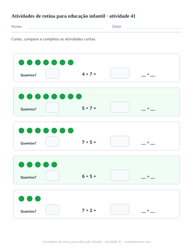 Prévia de Atividades de rotina para educação infantil, atividade 41 para imprimir