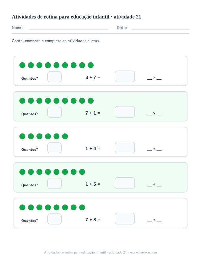 Prévia de Atividades de rotina para educação infantil, atividade 21 para imprimir