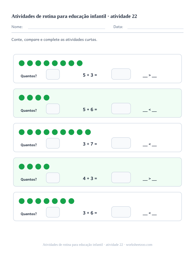 Prévia de Atividades de rotina para educação infantil, atividade 22 para imprimir