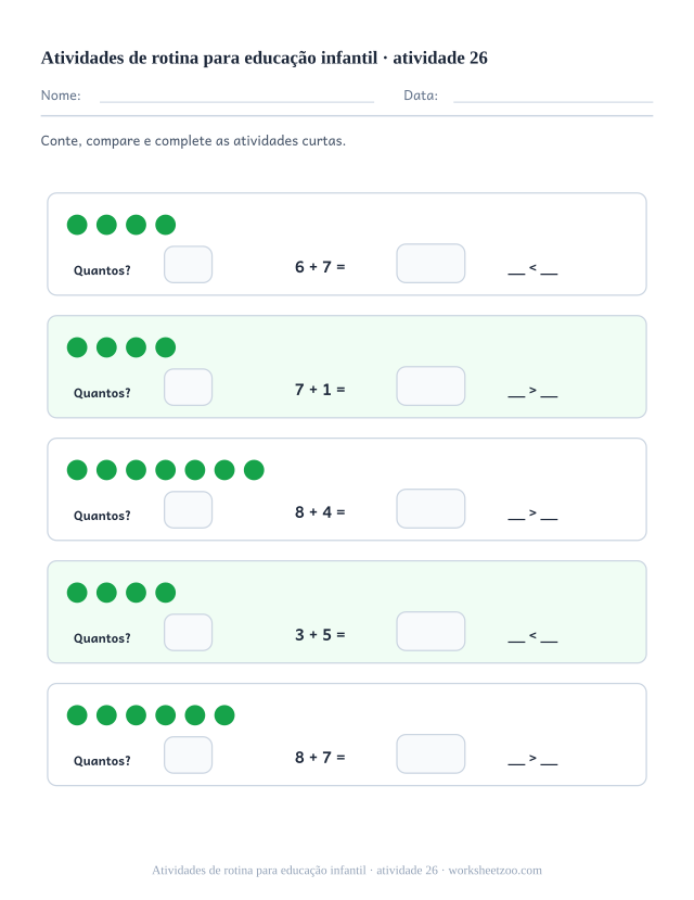 Prévia de Atividades de rotina para educação infantil, atividade 26 para imprimir