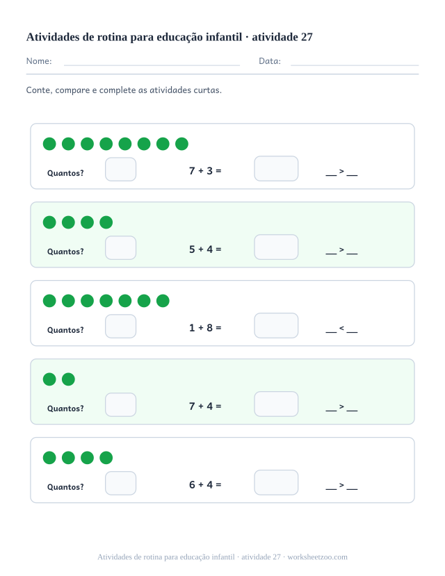 Prévia de Atividades de rotina para educação infantil, atividade 27 para imprimir