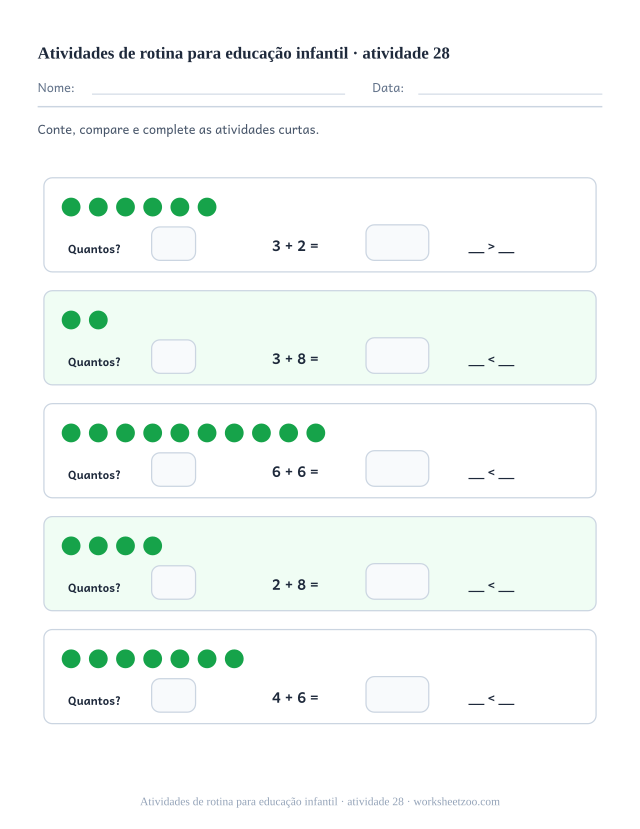 Prévia de Atividades de rotina para educação infantil, atividade 28 para imprimir