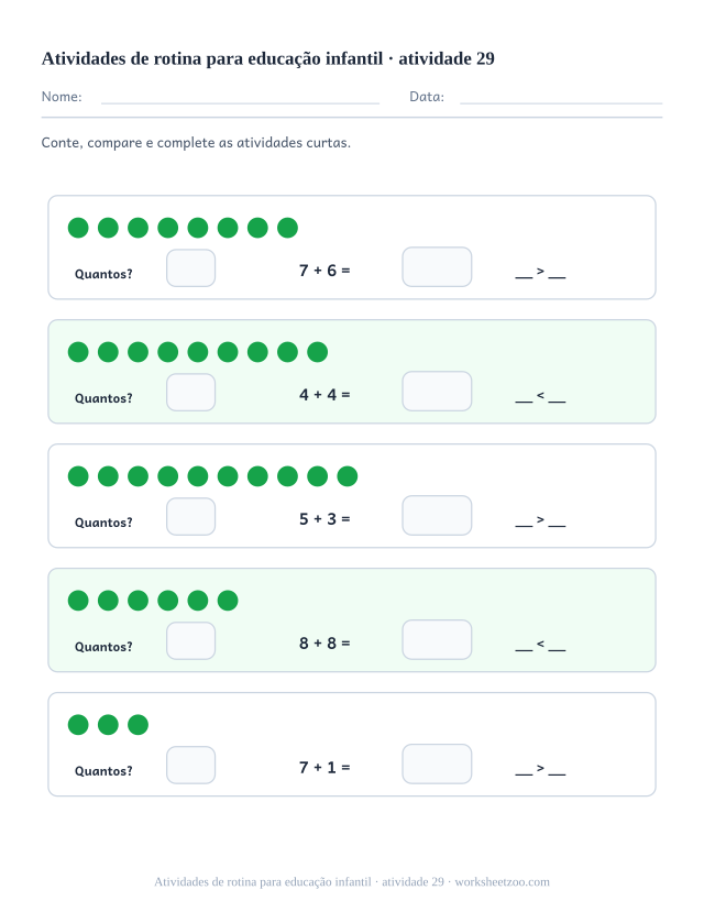 Prévia de Atividades de rotina para educação infantil, atividade 29 para imprimir