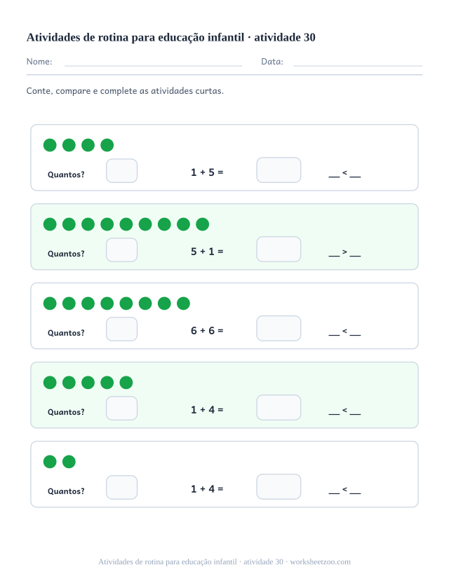 Prévia de Atividades de rotina para educação infantil, atividade 30 para imprimir