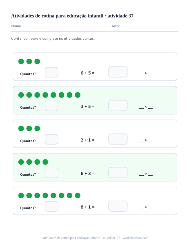 Prévia de Atividades de rotina para educação infantil, atividade 37 para imprimir