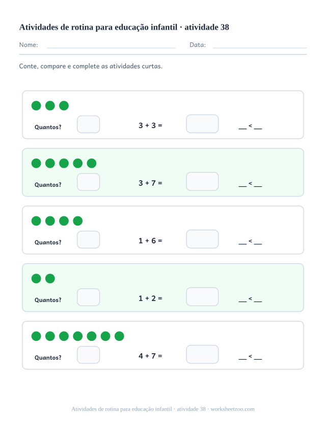 Prévia de Atividades de rotina para educação infantil, atividade 38 para imprimir