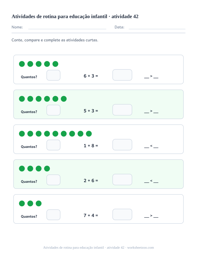 Prévia de Atividades de rotina para educação infantil, atividade 42 para imprimir