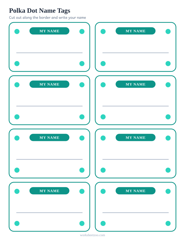 Polka Dot Name Tags