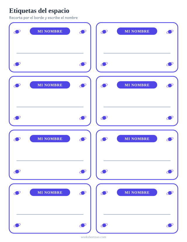 Etiquetas del espacio