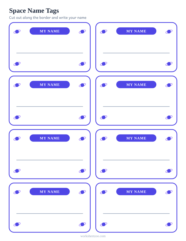 Space Name Tags