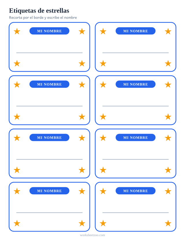 Etiquetas de estrellas