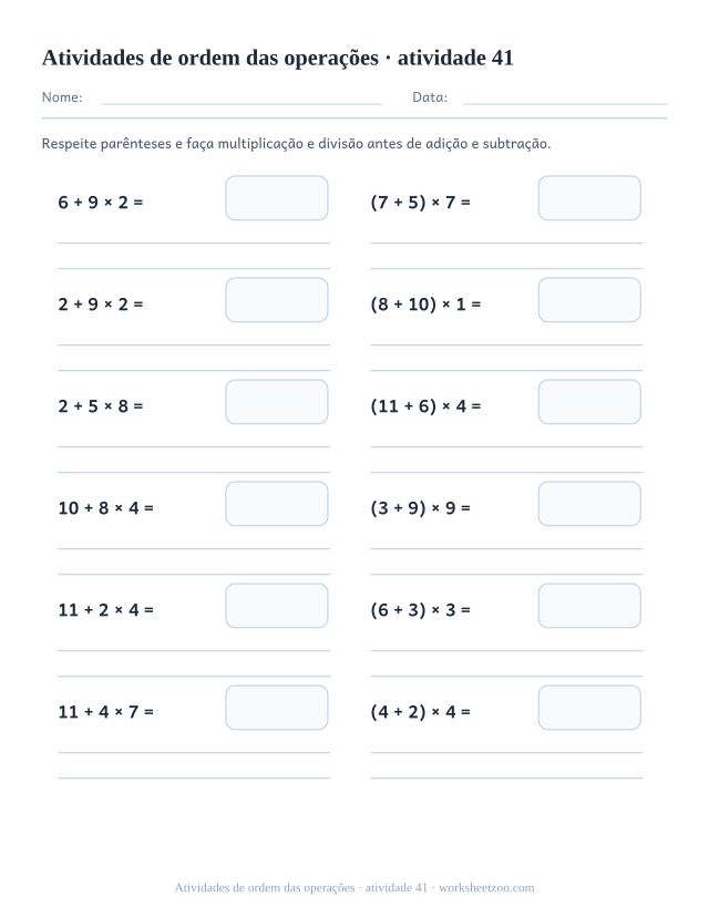 Prévia de Atividades de ordem das operações, atividade 41 para imprimir